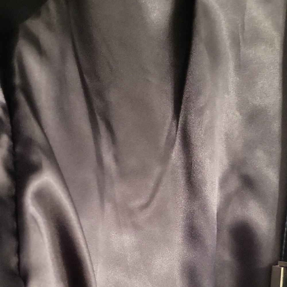 Women's Blue Leather Jacket - Picture 9 of 9